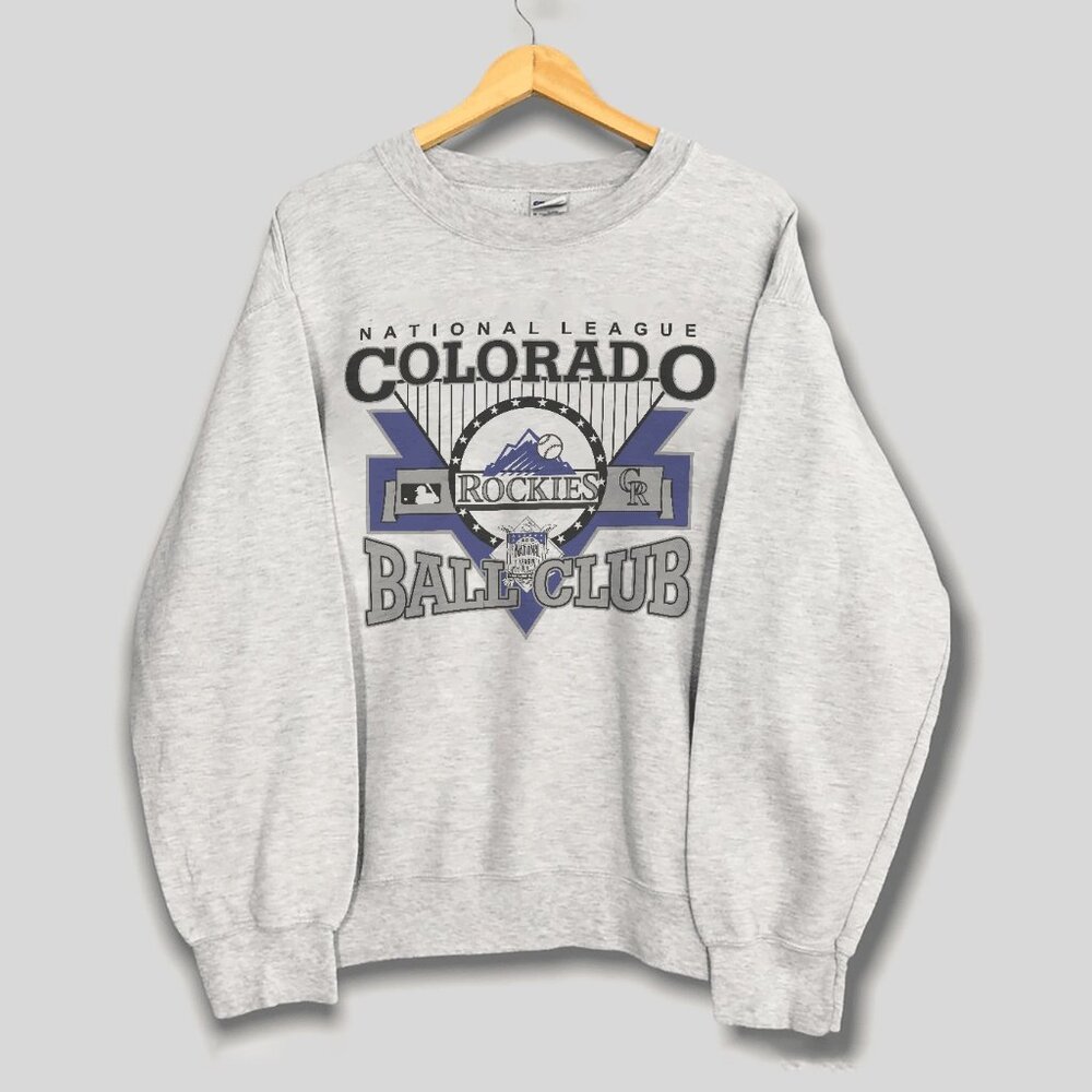 Vintage Colorado Rockies Baseball Unisex Big Logo Sweatshirt MLB Men Women Shirt